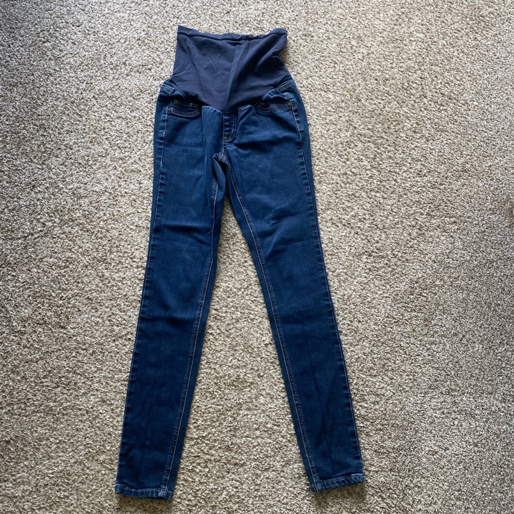 Indigo Blue Maternity Skinny Jeans Classic Blue